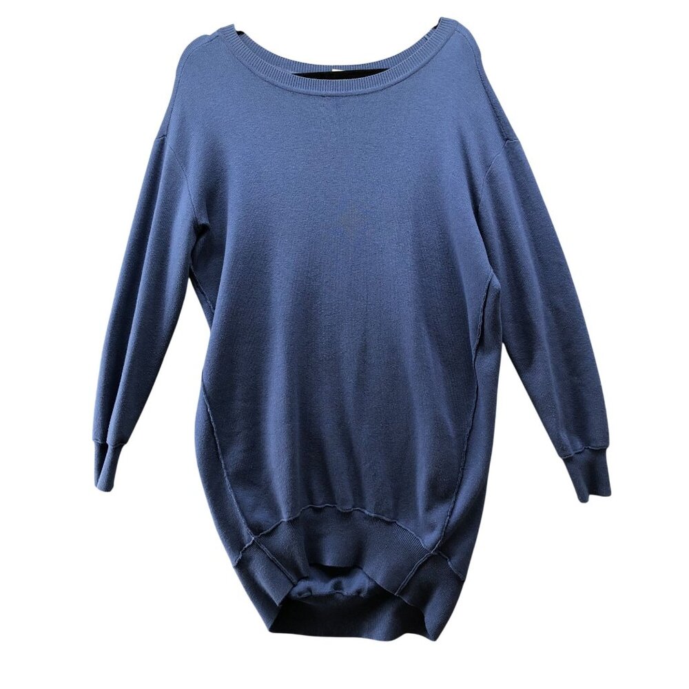 Anthropologie Blue Crewneck Pullover Sweater Tunic